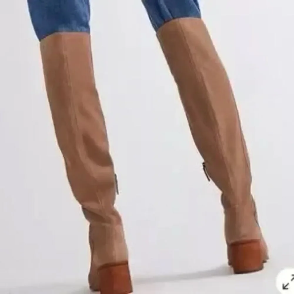 Anthropologie x Kelsi Dagger Brooklyn Sable Brown Suede Over-The-Knee Boots US 6